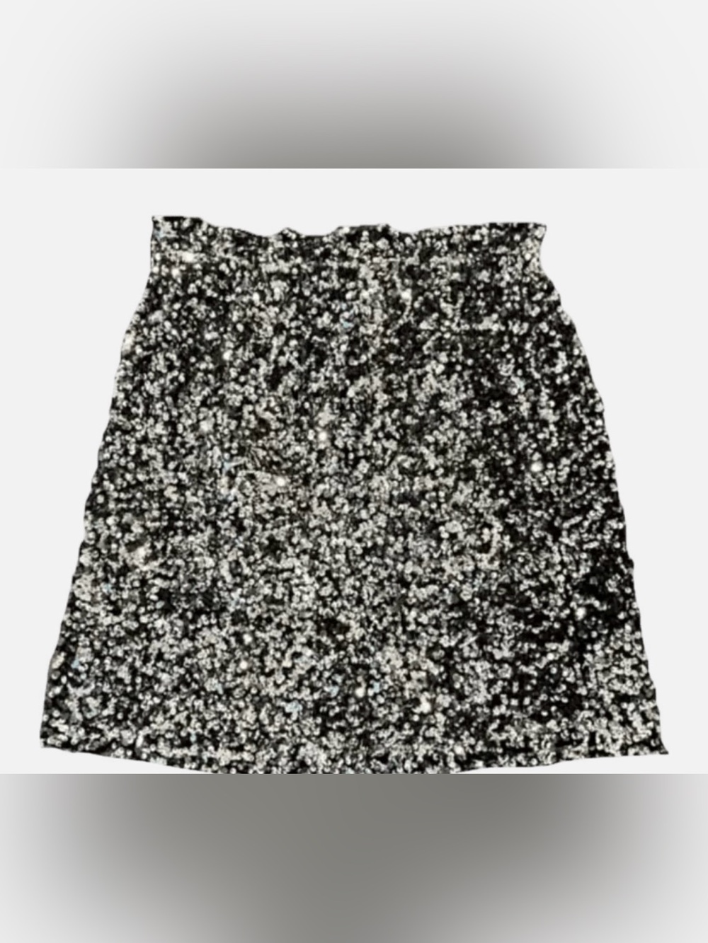Like new Saaj Paris silver sequin mini skirt size 6